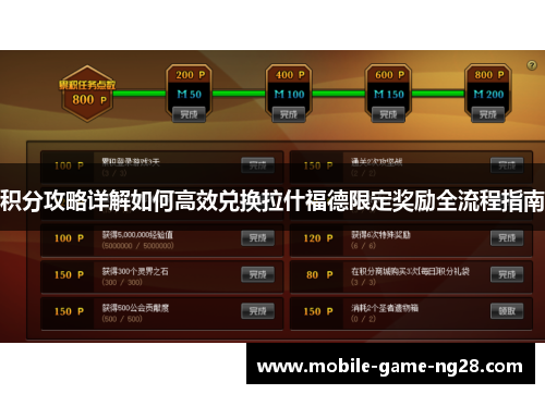 积分攻略详解如何高效兑换拉什福德限定奖励全流程指南